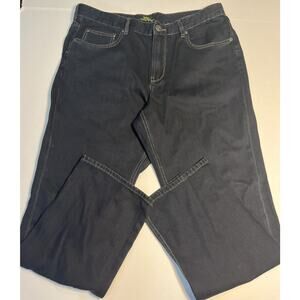 Tommy Hilfiger Brand Denim Mens Classic Straight Fit Dark Wash Jeans 38X32